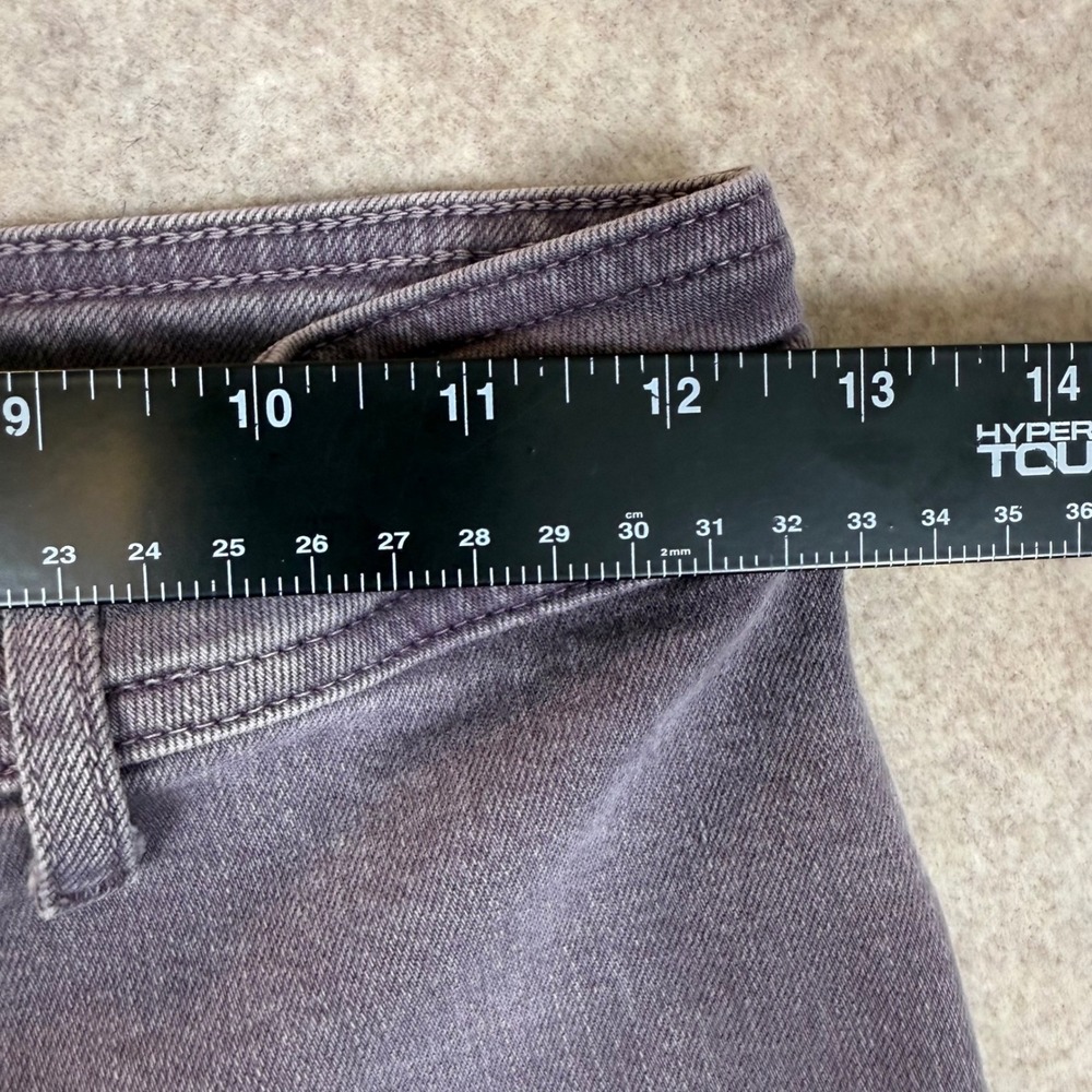 Zara Wide Leg Jeans 25W 27L Frayed Hem Purple High Rise Grunge Indie Aesthetic - Picture 6 of 10